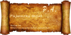 Pajenszky Antal névjegykártya