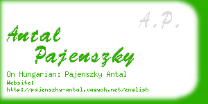 antal pajenszky business card